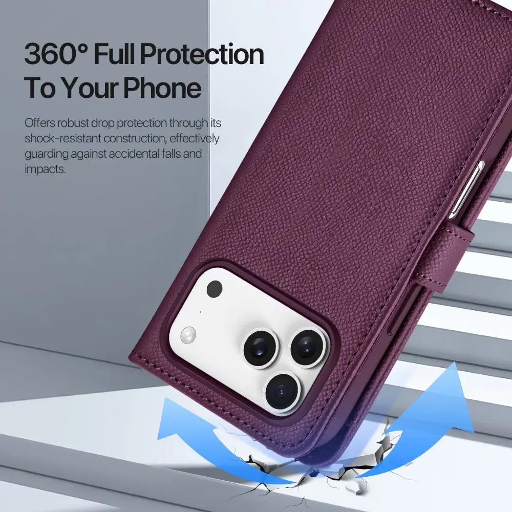 Dux Ducis Lawa iPhone 18 Pro Max / 17 Pro Max 2-in-1 Hoesje MagSafe Burgundy afbeelding 4