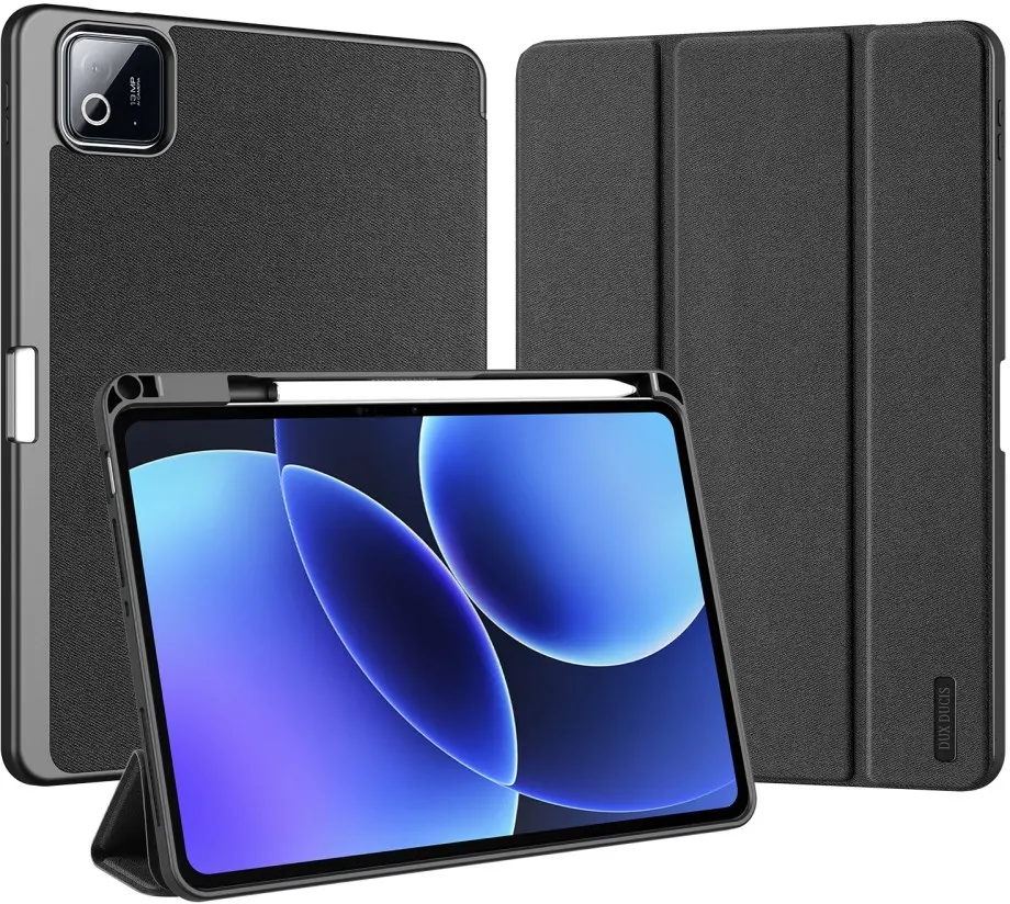 Dux Ducis Domo Xiaomi Pad 8 (Pro) / Pad 7 (Pro) Hoes Tri-Fold Book Case Zwart afbeelding 1