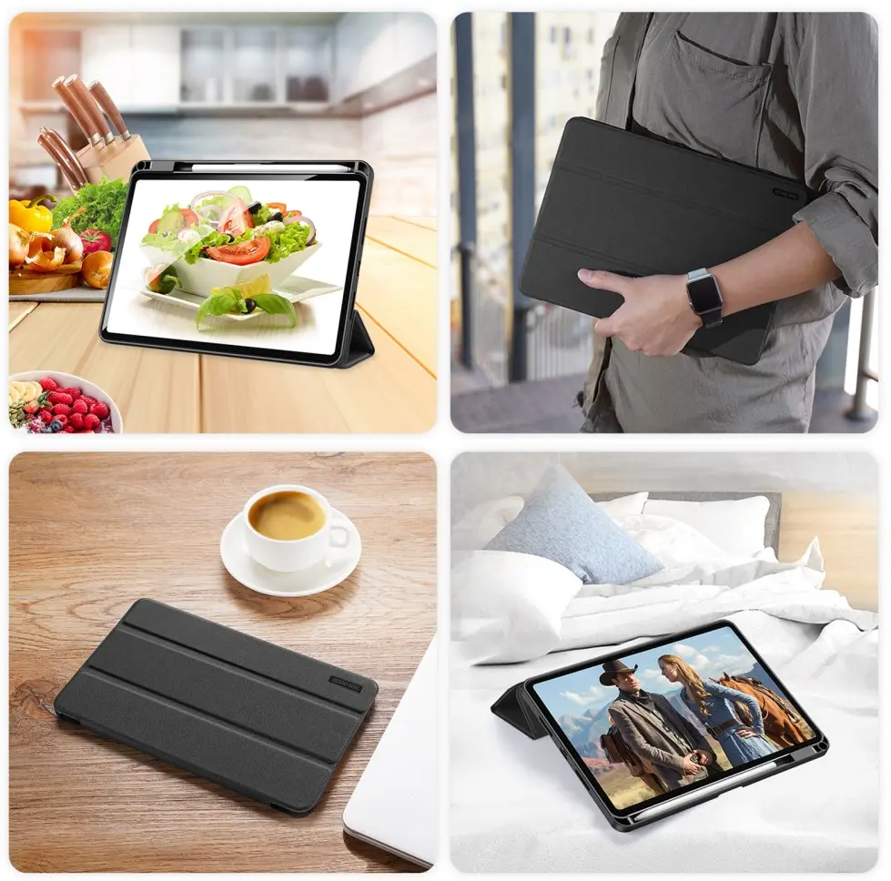 Dux Ducis Domo Xiaomi Pad 8 (Pro) / Pad 7 (Pro) Hoes Tri-Fold Book Case Zwart afbeelding 10