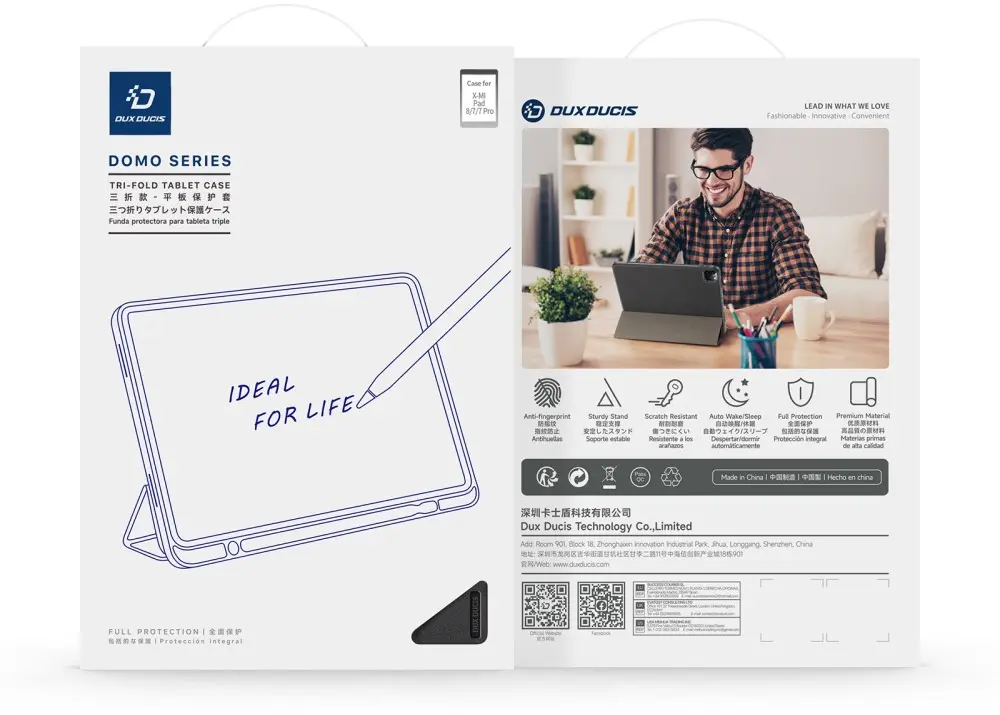 Dux Ducis Domo Xiaomi Pad 8 (Pro) / Pad 7 (Pro) Hoes Tri-Fold Book Case Zwart afbeelding 11
