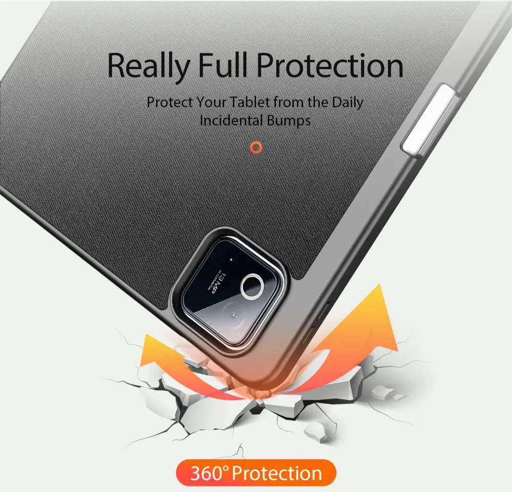 Dux Ducis Domo Xiaomi Pad 8 (Pro) / Pad 7 (Pro) Hoes Tri-Fold Book Case Zwart afbeelding 4