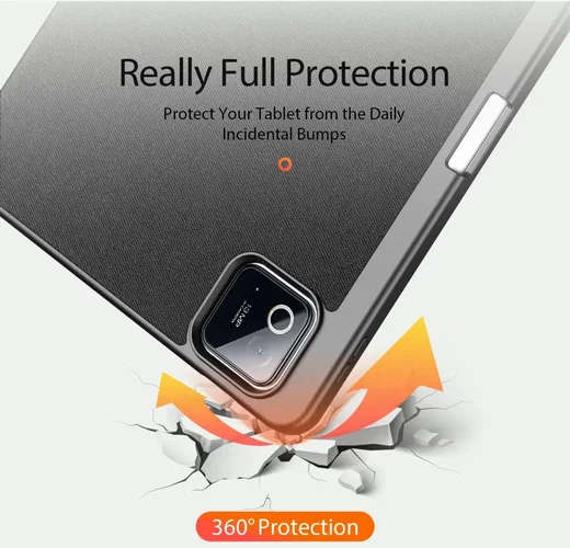 Dux Ducis Domo Xiaomi Pad 8 (Pro) / Pad 7 (Pro) Hoes Tri-Fold Book Case Zwart afbeelding 4