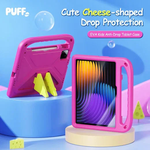 Dux Ducis PUFF Xiaomi Pad 8 (Pro) / Pad 7 (Pro) Kinder Tablethoes Handvat Roze afbeelding 3