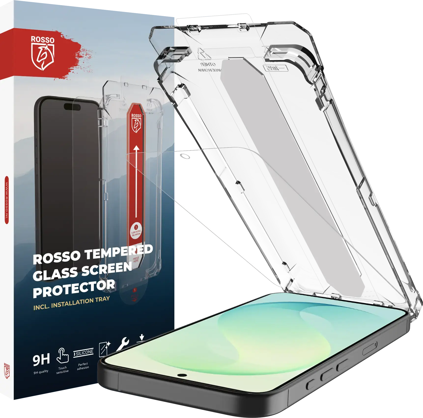 Rosso Samsung Galaxy S26 FE Tempered Glass Installatietray (2-Pack) afbeelding 12