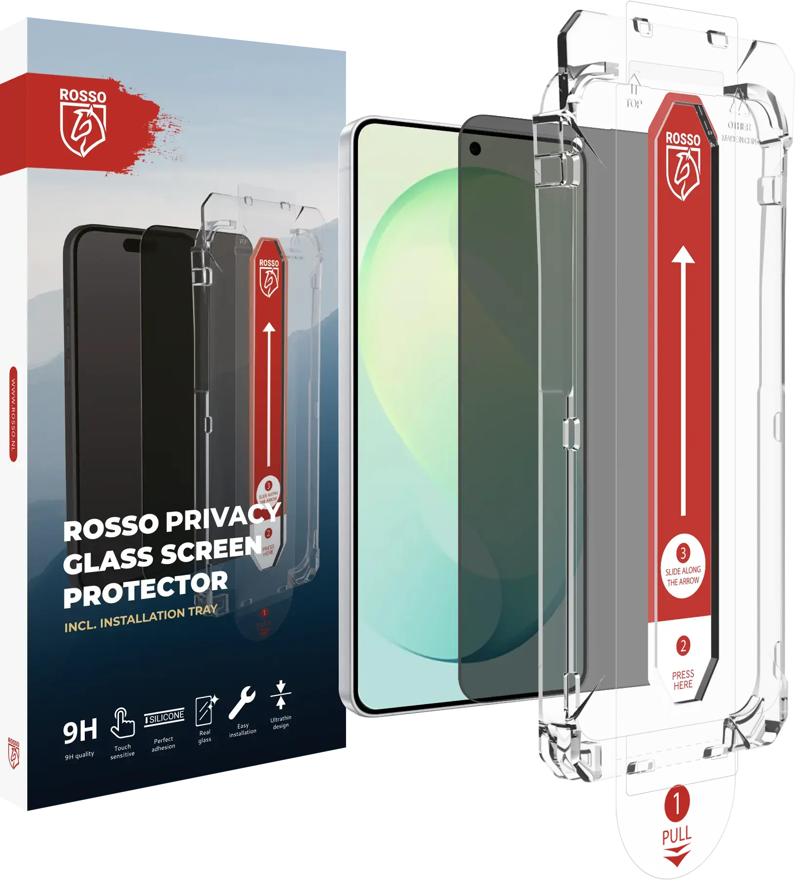 Rosso Samsung Galaxy S26 FE Privacy Glass Installatietray (2-Pack) afbeelding 11