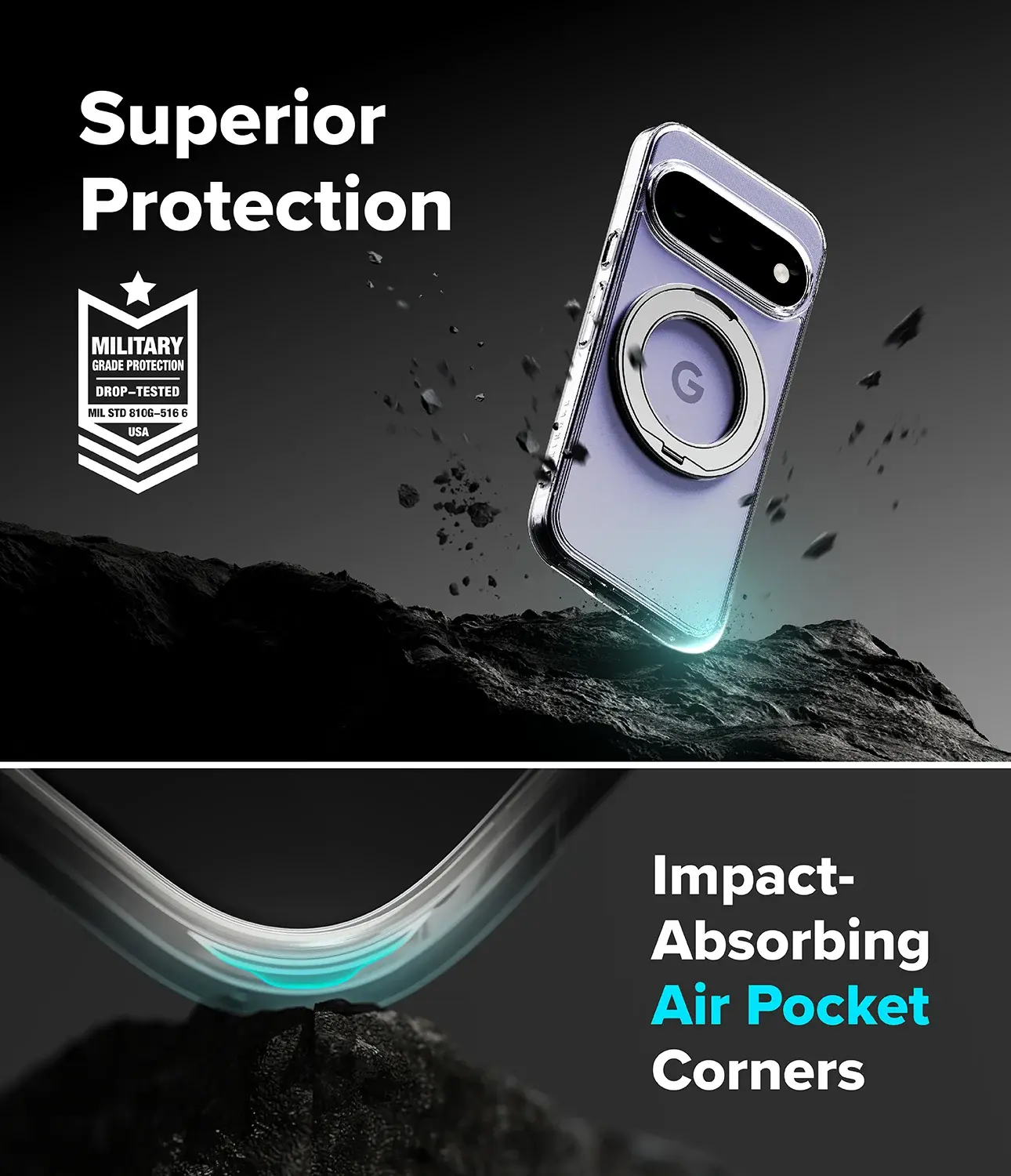 Ringke Fusion Ring Google Pixel 11 Hoesje MagSafe 360° Standaard Transparant afbeelding 2