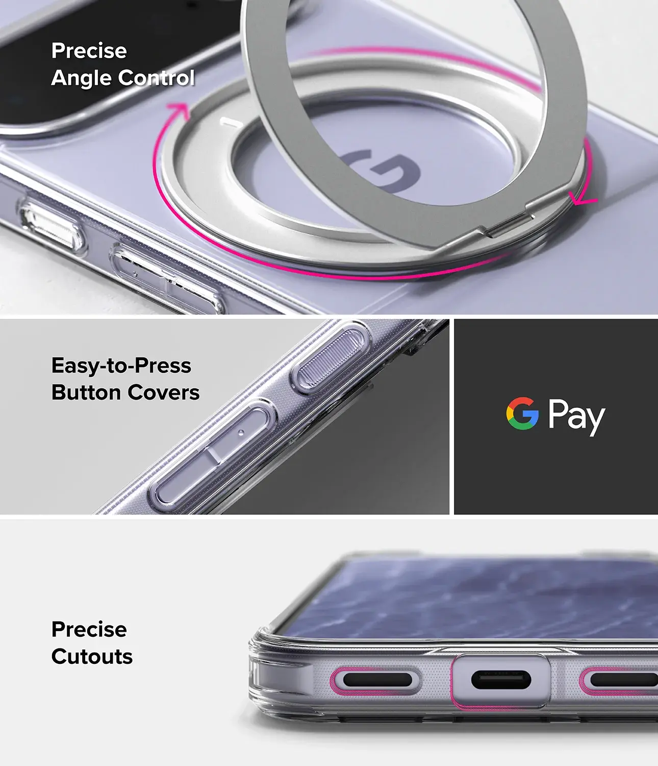 Ringke Fusion Ring Google Pixel 11 Hoesje MagSafe 360° Standaard Transparant afbeelding 13