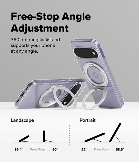 Ringke Fusion Ring Google Pixel 11 Hoesje MagSafe 360° Standaard Transparant afbeelding 10