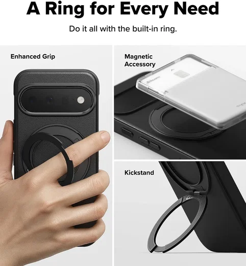 Ringke Onyx Ring Google Pixel 11 Hoesje MagSafe 360° Standaard Zwart afbeelding 3
