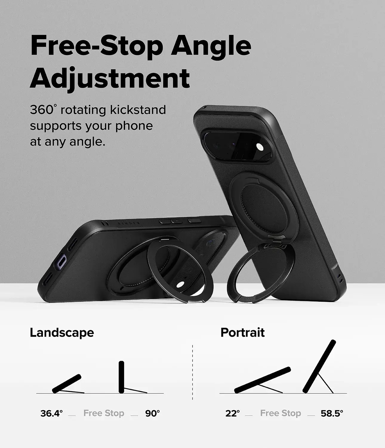 Ringke Onyx Ring Google Pixel 11 Hoesje MagSafe 360° Standaard Zwart afbeelding 10