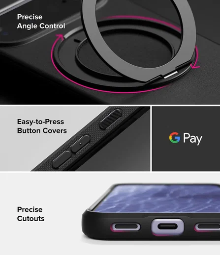 Ringke Onyx Ring Google Pixel 11 Hoesje MagSafe 360° Standaard Zwart afbeelding 13