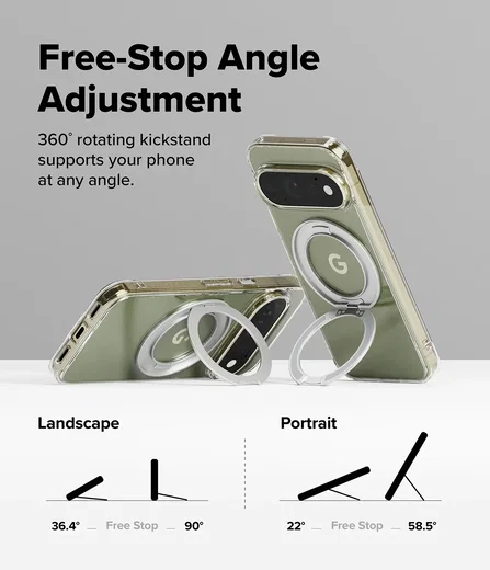 Ringke Fusion Ring Google Pixel 11 Pro Hoesje MagSafe 360° Standaard Transparant afbeelding 10