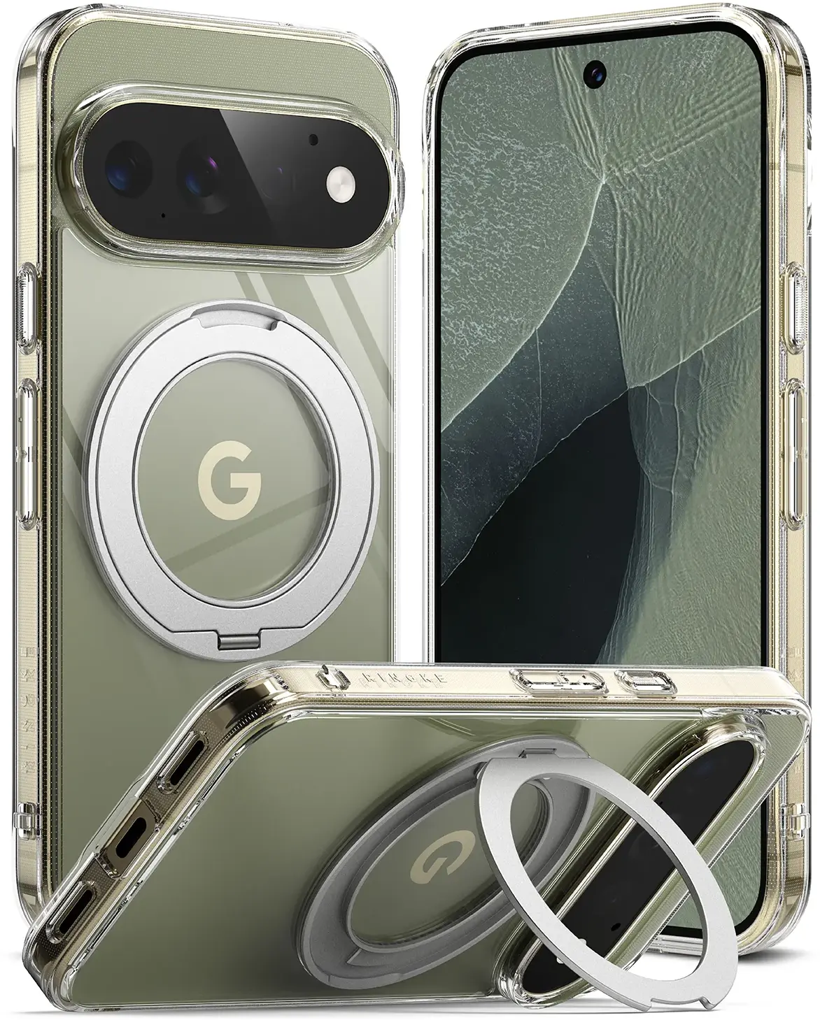 Ringke Fusion Ring Google Pixel 11 Pro Hoesje MagSafe 360° Standaard Transparant afbeelding 1