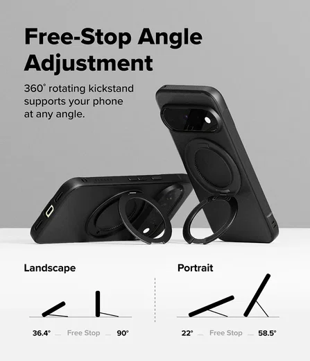 Ringke Onyx Ring Google Pixel 11 Pro Hoesje MagSafe 360° Standaard Zwart afbeelding 10