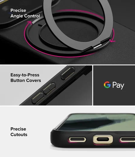 Ringke Onyx Ring Google Pixel 11 Pro Hoesje MagSafe 360° Standaard Zwart afbeelding 13