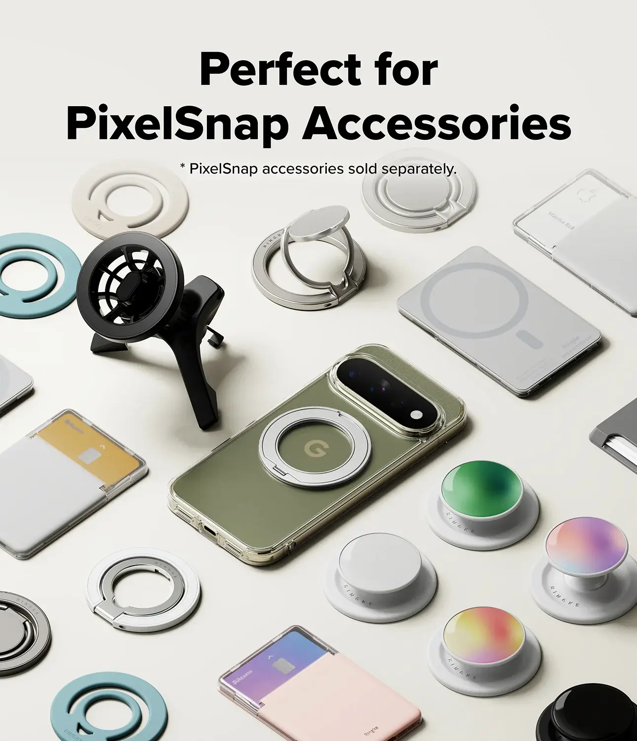 Ringke Fusion Ring Pixel 11 Pro XL Hoesje MagSafe 360° Standaard Transparant afbeelding 11