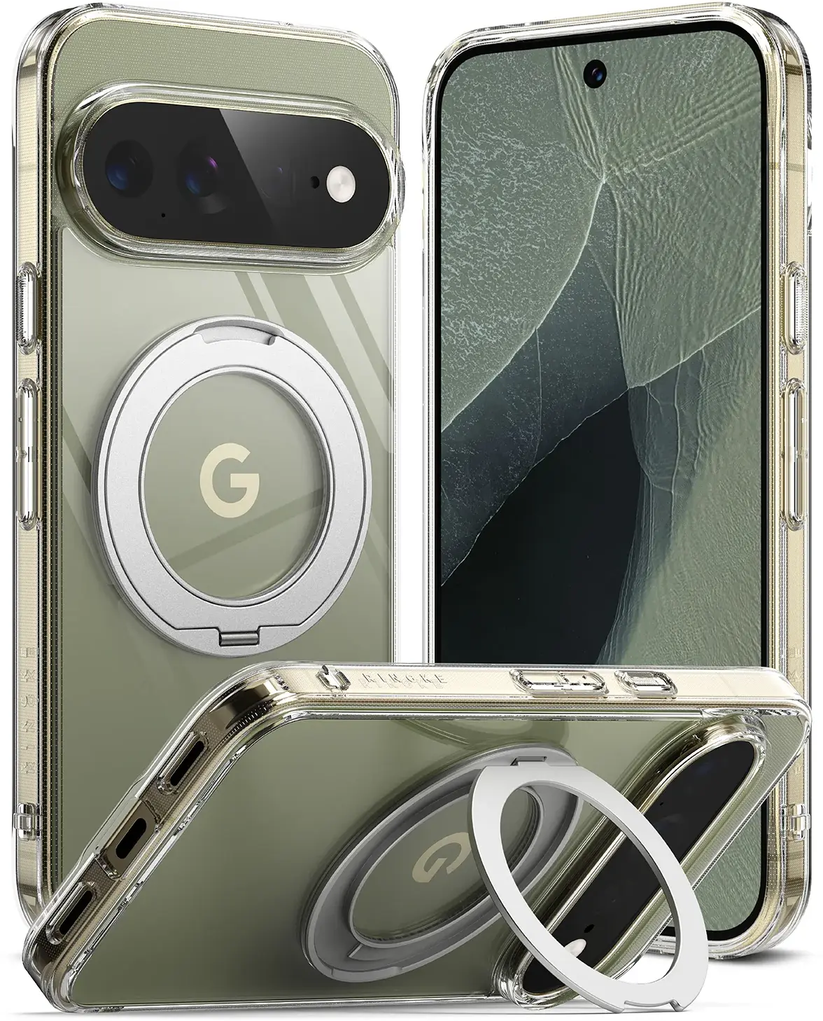 Ringke Fusion Ring Pixel 11 Pro XL Hoesje MagSafe 360° Standaard Transparant afbeelding 1