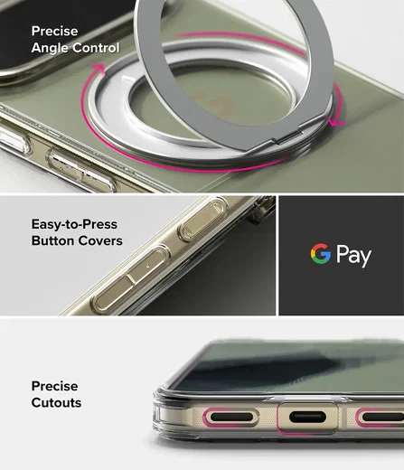 Ringke Fusion Ring Pixel 11 Pro XL Hoesje MagSafe 360° Standaard Transparant afbeelding 13