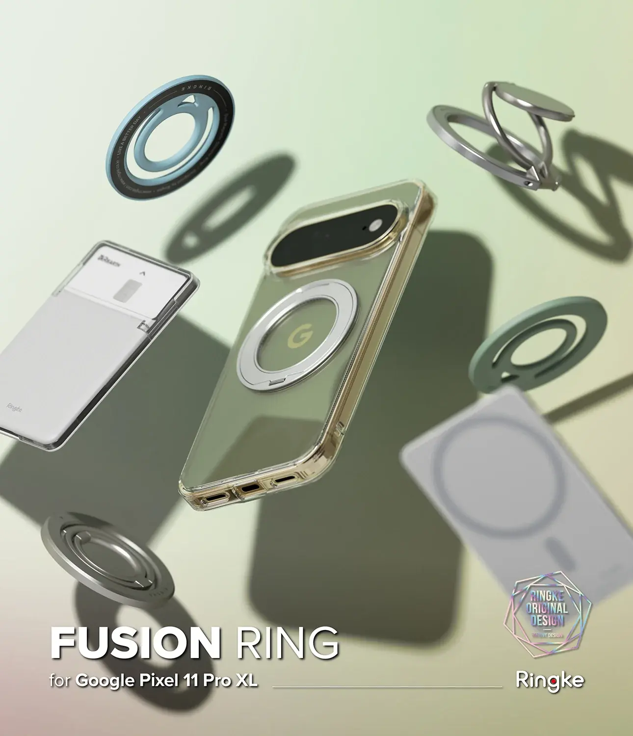 Ringke Fusion Ring Pixel 11 Pro XL Hoesje MagSafe 360° Standaard Transparant afbeelding 16