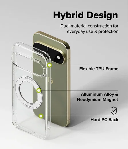 Ringke Fusion Ring Pixel 11 Pro XL Hoesje MagSafe 360° Standaard Transparant afbeelding 5