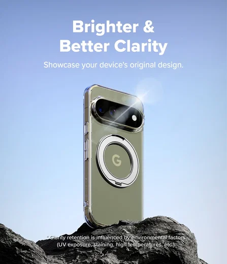 Ringke Fusion Ring Pixel 11 Pro XL Hoesje MagSafe 360° Standaard Transparant afbeelding 9