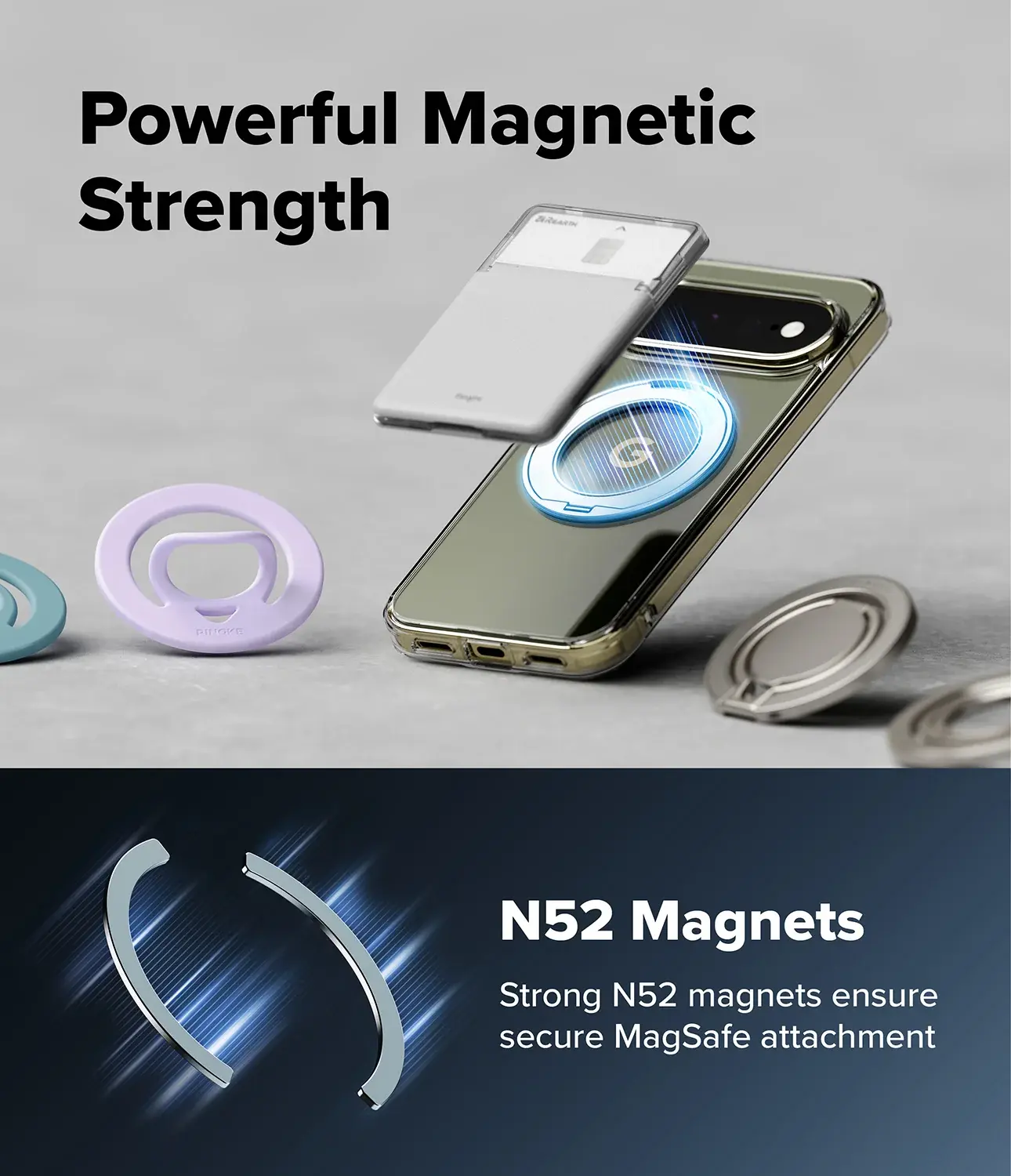Ringke Fusion Ring Pixel 11 Pro XL Hoesje MagSafe 360° Standaard Transparant afbeelding 7