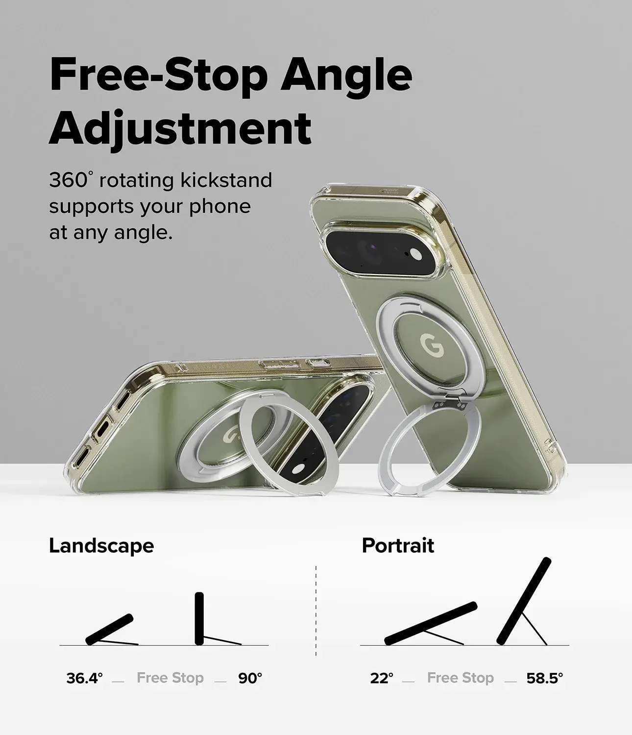 Ringke Fusion Ring Pixel 11 Pro XL Hoesje MagSafe 360° Standaard Transparant afbeelding 10