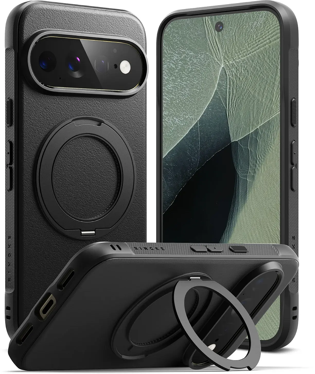 Ringke Onyx Ring Google Pixel 11 Pro XL Hoesje MagSafe 360° Standaard Zwart afbeelding 1