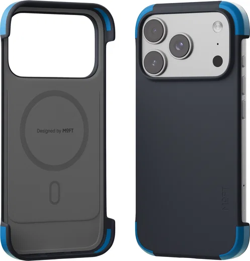 MOFT MOVAS Frame iPhone 18 Pro Max Hoesje MagSafe Back Cover Ultra Dun Navy afbeelding 2