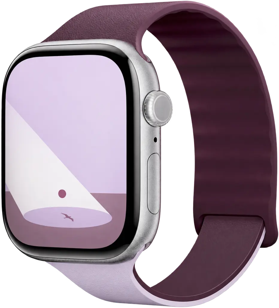 MOFT Snap Duo Watch Band Active Apple Watch Silicone 42MM Blackberry Peony afbeelding 2