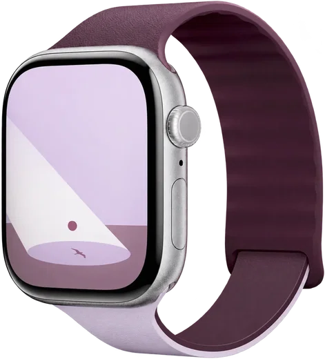 MOFT Snap Duo Watch Band Active Apple Watch Silicone 42MM Blackberry Peony afbeelding 2