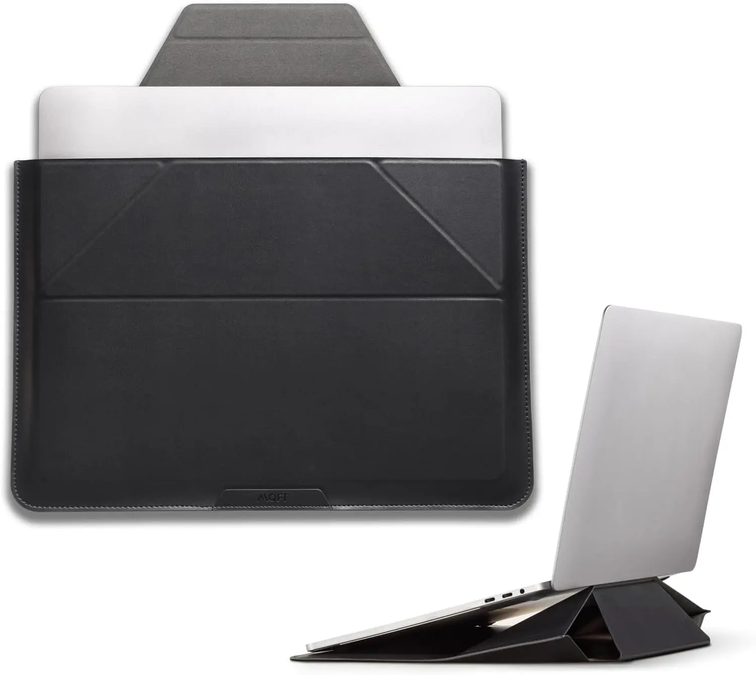 MOFT Laptop Sleeve 16 Inch met Opvouwbare Standaard Zwart afbeelding 1