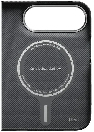 PITAKA Edge Apple iPhone Duo Hoesje 600D Magnetic Ultra Dun Zwart afbeelding 7