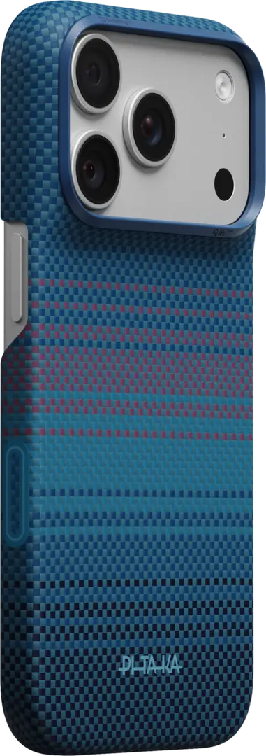PITAKA Edge iPhone 18 Pro / 17 Pro Hoesje 600D Magnetic Ultra Dun Blauw afbeelding 1