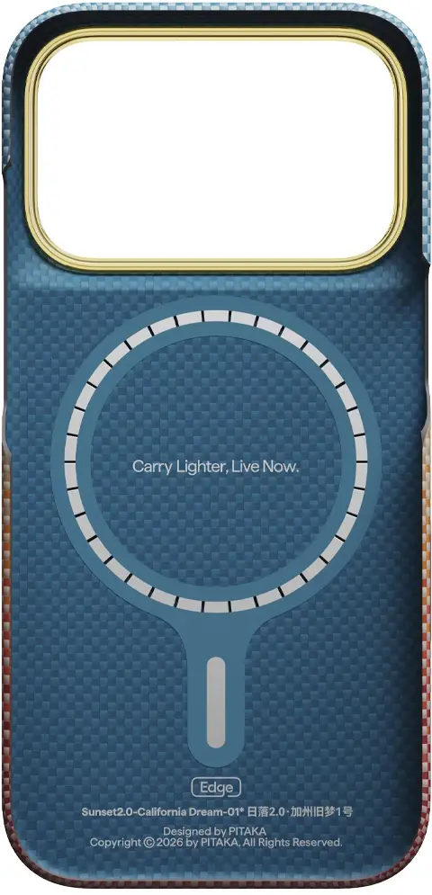 PITAKA Edge iPhone 18 Pro Max / 17 Pro Max Hoesje Magnetic California Dream afbeelding 3