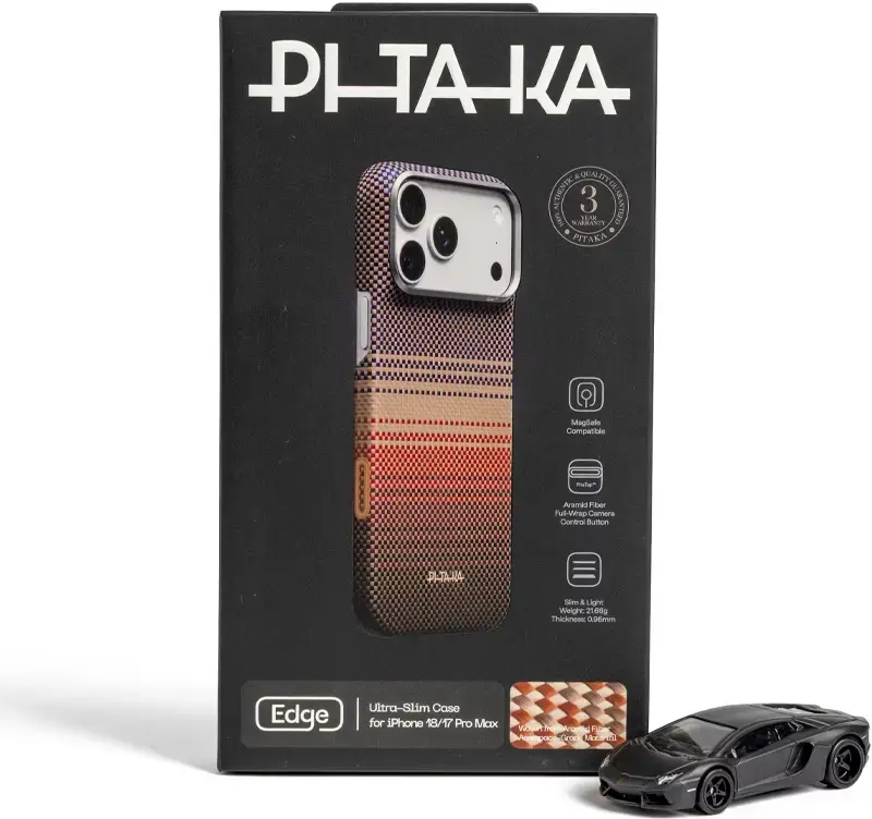 PITAKA Edge iPhone 18 Pro Max / 17 Pro Max Hoesje Magnetic Sunset afbeelding 7