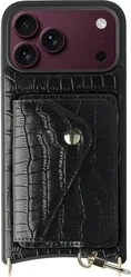 AVY Apple iPhone 18 Pro Max - Classic Kit - Leather Croco Zwart afbeelding