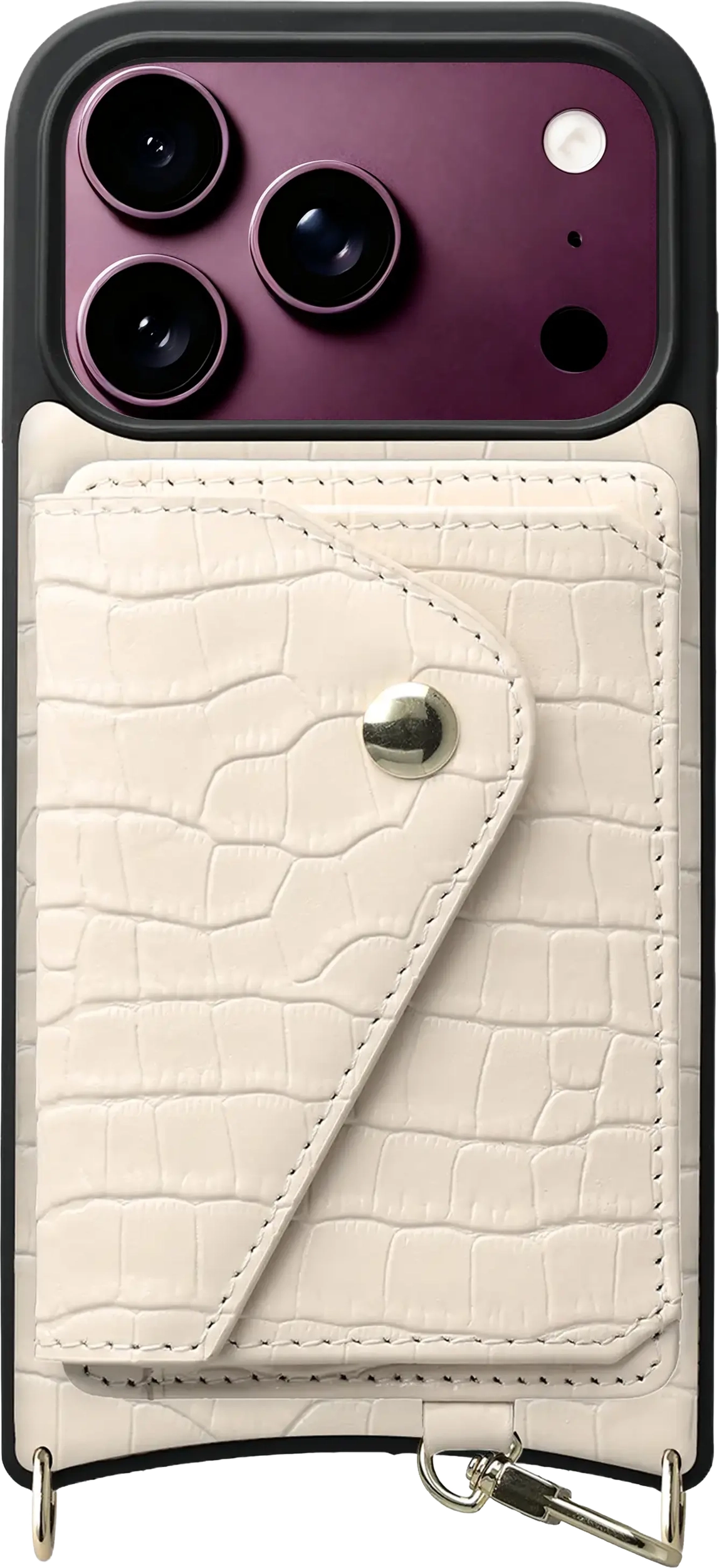 AVY Apple iPhone 18 Pro - Classic Kit - Leather Croco Beige afbeelding 1