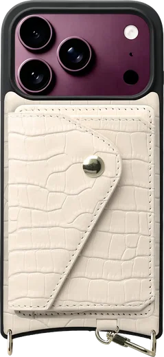 AVY Apple iPhone 18 Pro - Classic Kit - Leather Croco Beige afbeelding 1