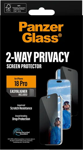 PanzerGlass Ultra-Wide Apple iPhone 18 Pro Screen Protector Privacy Glass afbeelding 2
