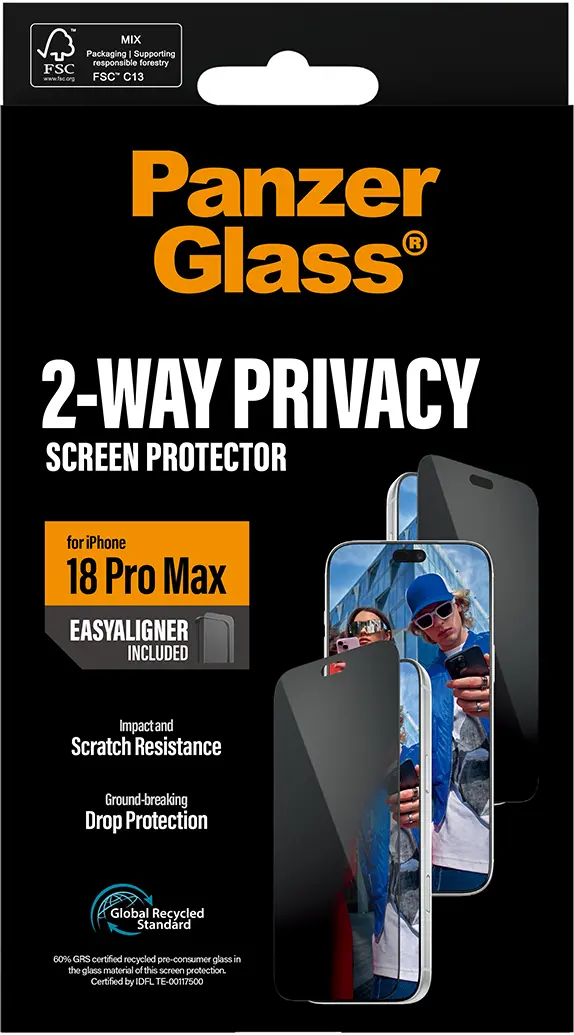 PanzerGlass Ultra-Wide Apple iPhone 18 Pro Max Screen Protector Privacy Glass afbeelding 3