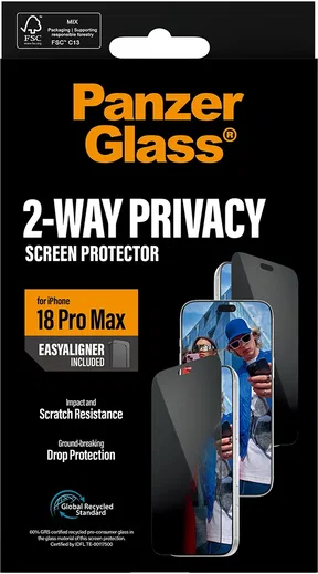 PanzerGlass Ultra-Wide Apple iPhone 18 Pro Max Screen Protector Privacy Glass afbeelding 3