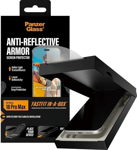PanzerGlass Anti-Reflective iPhone 18 Pro Max Screen Protector Tempered Glass afbeelding 2