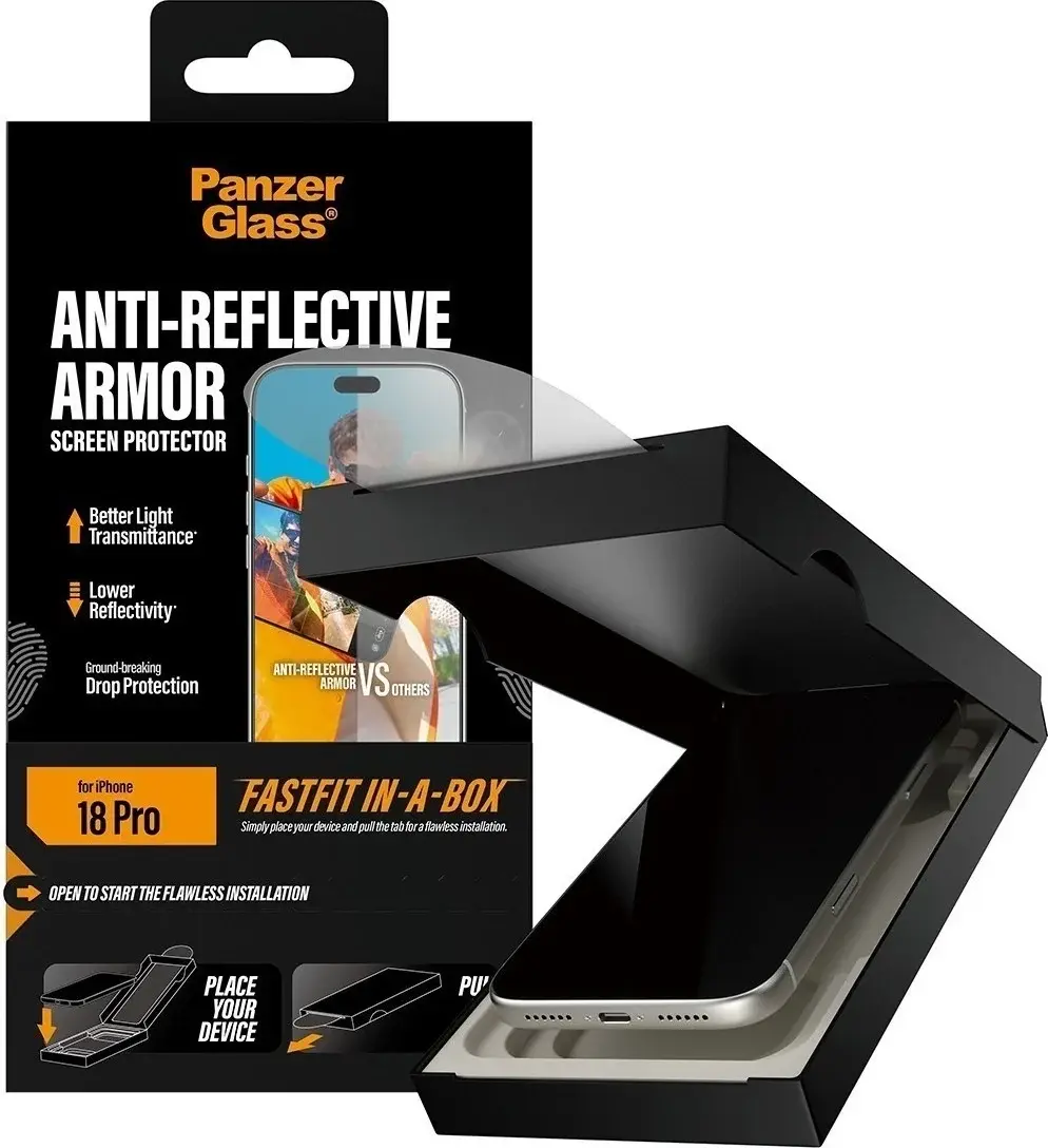 PanzerGlass Anti-Reflective Apple iPhone 18 Pro Screen Protector Tempered Glass afbeelding 2