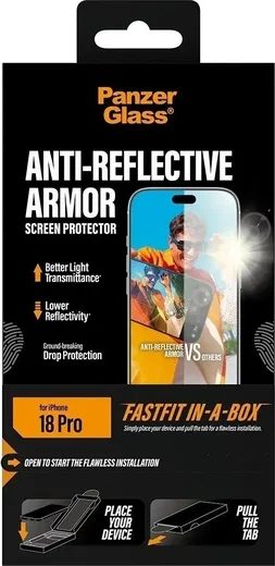 PanzerGlass Anti-Reflective Apple iPhone 18 Pro Screen Protector Tempered Glass afbeelding 6