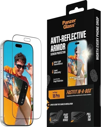PanzerGlass Anti-Reflective Apple iPhone 18 Pro Screen Protector Tempered Glass afbeelding 4