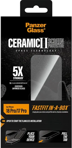 PanzerGlass Ceramic iPhone 18 Pro / 17 Pro Screen Protector Installatiebox afbeelding 4