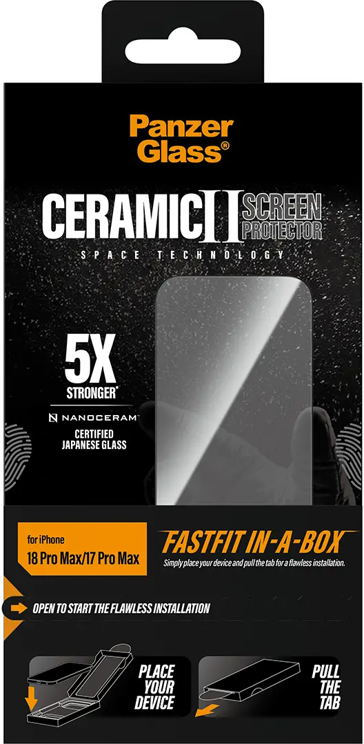 PanzerGlass Ceramic iPhone 18 Pro Max/17 Pro Max Screen Protector Installatiebox afbeelding 4