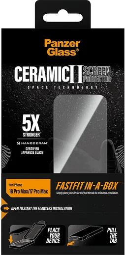 PanzerGlass Ceramic iPhone 18 Pro Max/17 Pro Max Screen Protector Installatiebox afbeelding 4