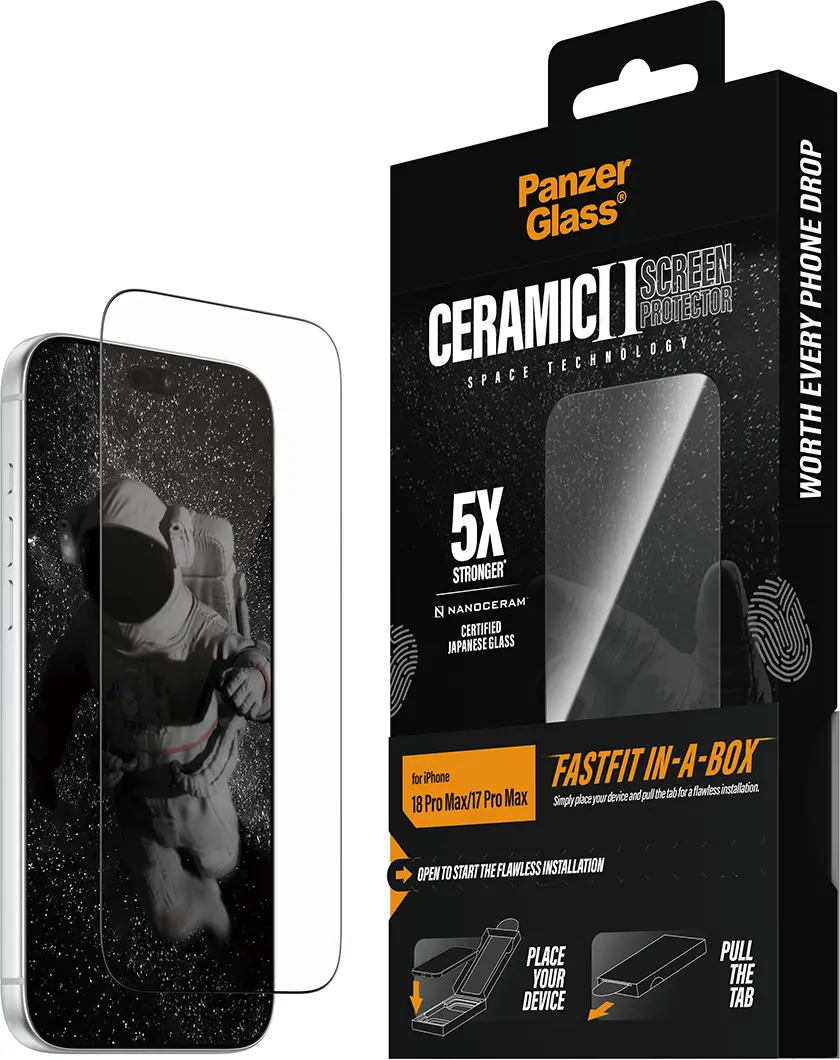 PanzerGlass Ceramic iPhone 18 Pro Max/17 Pro Max Screen Protector Installatiebox afbeelding 6